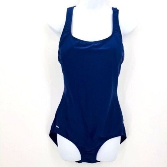 Speedo vintage one piece swimsuit blue 16 BoxC - Picture 1 of 5